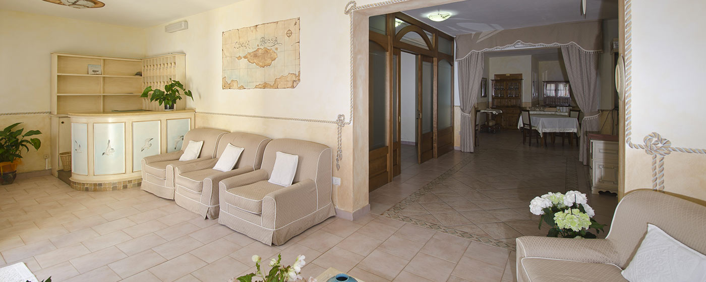 living room hotel Gabbiano, Isola Rossa