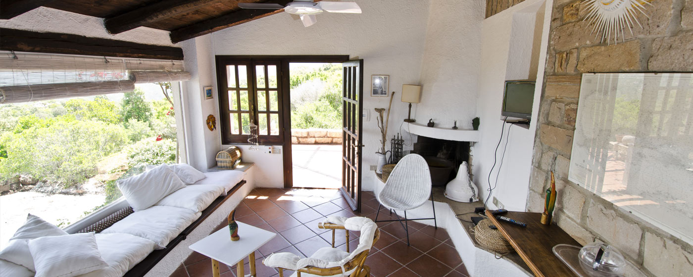 living room in a villa